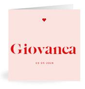 Geboortekaartje naam Giovanca m3