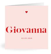 Geboortekaartje naam Giovanna m3