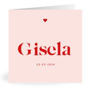 Geboortekaartje naam Gisela m3