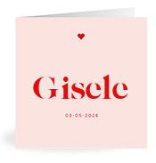 Geboortekaartje naam Gisele m3
