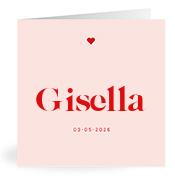 Geboortekaartje naam Gisella m3
