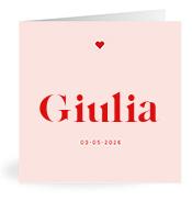 Geboortekaartje naam Giulia m3