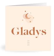 Geboortekaartje naam Gladys m1