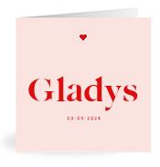 Geboortekaartje naam Gladys m3