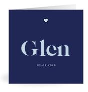 Geboortekaartje naam Glen j3