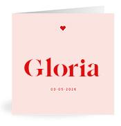 Geboortekaartje naam Gloria m3