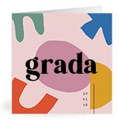 Geboortekaartje naam Grada m2