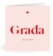 Geboortekaartje naam Grada m3