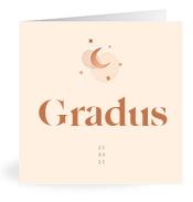 Geboortekaartje naam Gradus m1