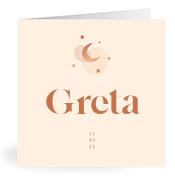 Geboortekaartje naam Greta m1