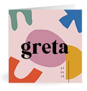 Geboortekaartje naam Greta m2