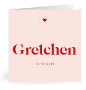 Geboortekaartje naam Gretchen m3
