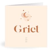 Geboortekaartje naam Griet m1
