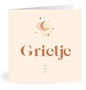 Geboortekaartje naam Grietje m1
