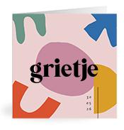 Geboortekaartje naam Grietje m2