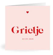 Geboortekaartje naam Grietje m3