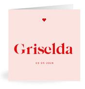 Geboortekaartje naam Griselda m3