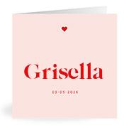 Geboortekaartje naam Grisella m3