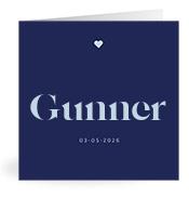 Geboortekaartje naam Gunner j3