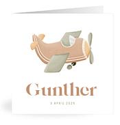 Geboortekaartje naam Gunther j1