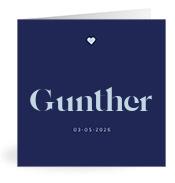 Geboortekaartje naam Gunther j3