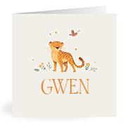 Geboortekaartje naam Gwen u2