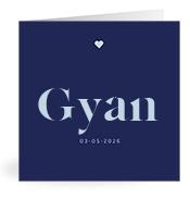 Geboortekaartje naam Gyan j3