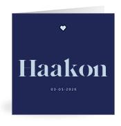 Geboortekaartje naam Haakon j3