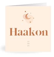 Geboortekaartje naam Haakon m1