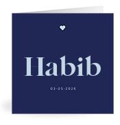 Geboortekaartje naam Habib j3