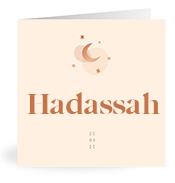 Geboortekaartje naam Hadassah m1