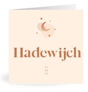 Geboortekaartje naam Hadewijch m1
