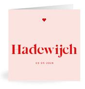 Geboortekaartje naam Hadewijch m3