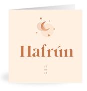 Geboortekaartje naam Hafrún m1