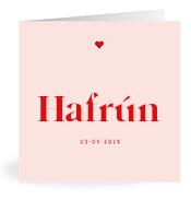 Geboortekaartje naam Hafrún m3