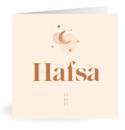 Geboortekaartje naam Hafsa m1
