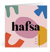 Geboortekaartje naam Hafsa m2