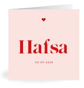 Geboortekaartje naam Hafsa m3