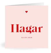 Geboortekaartje naam Hagar m3