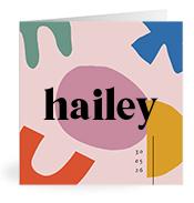 Geboortekaartje naam Hailey m2