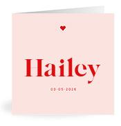 Geboortekaartje naam Hailey m3