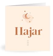 Geboortekaartje naam Hajar m1