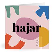 Geboortekaartje naam Hajar m2