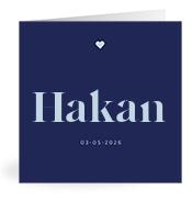 Geboortekaartje naam Hakan j3