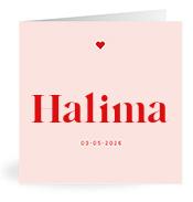 Geboortekaartje naam Halima m3
