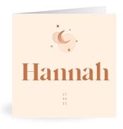 Geboortekaartje naam Hannah m1