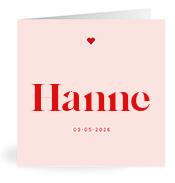 Geboortekaartje naam Hanne m3