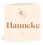 Geboortekaartje naam Hanneke m1