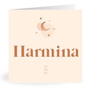 Geboortekaartje naam Harmina m1