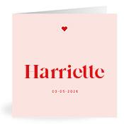 Geboortekaartje naam Harriette m3